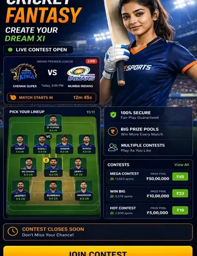 Gold365 (gold365 bonus) fantasy cricket & matchday visual 3